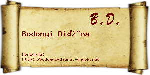 Bodonyi Diána névjegykártya